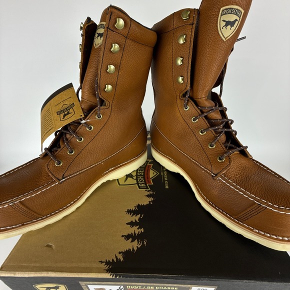 Irish Setter Wingshooter 896 Brown Leather Boots Mens 11 E2 Waterproof 400g - Picture 7 of 14